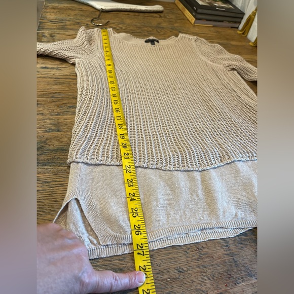 EILEEN FISHER • Linen Knit Layered Sweater • Size PM - Picture 8 of 8